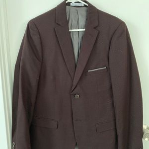 Maroon suit